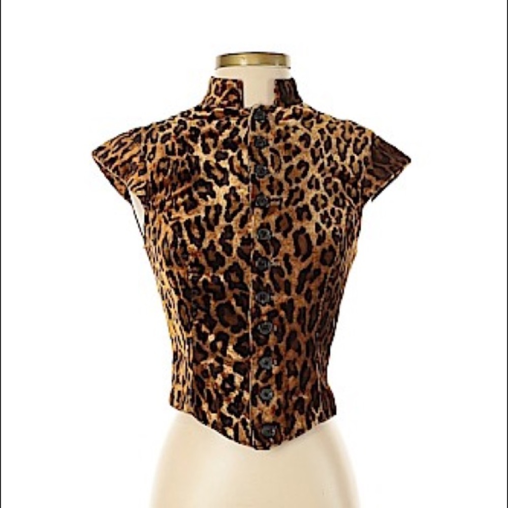 Ralph Lauren Collection vintage leopard print top